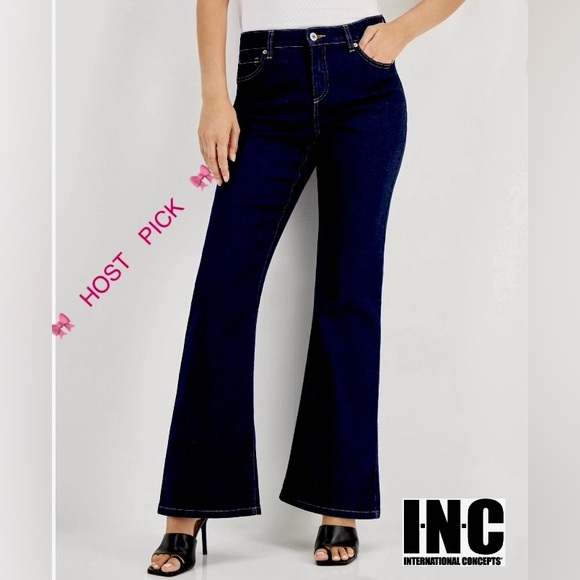50% OFF! NWT $70 INC. Flare Jeans Sz 4 (28) LONG Inseam 33” Dark Wash - Picture 6 of 12